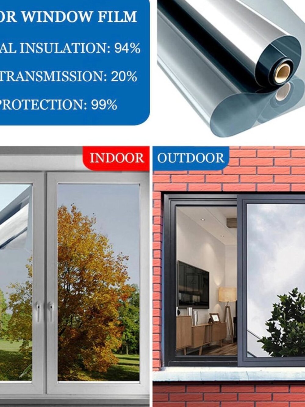 NEW Privacy Reflective Window Film